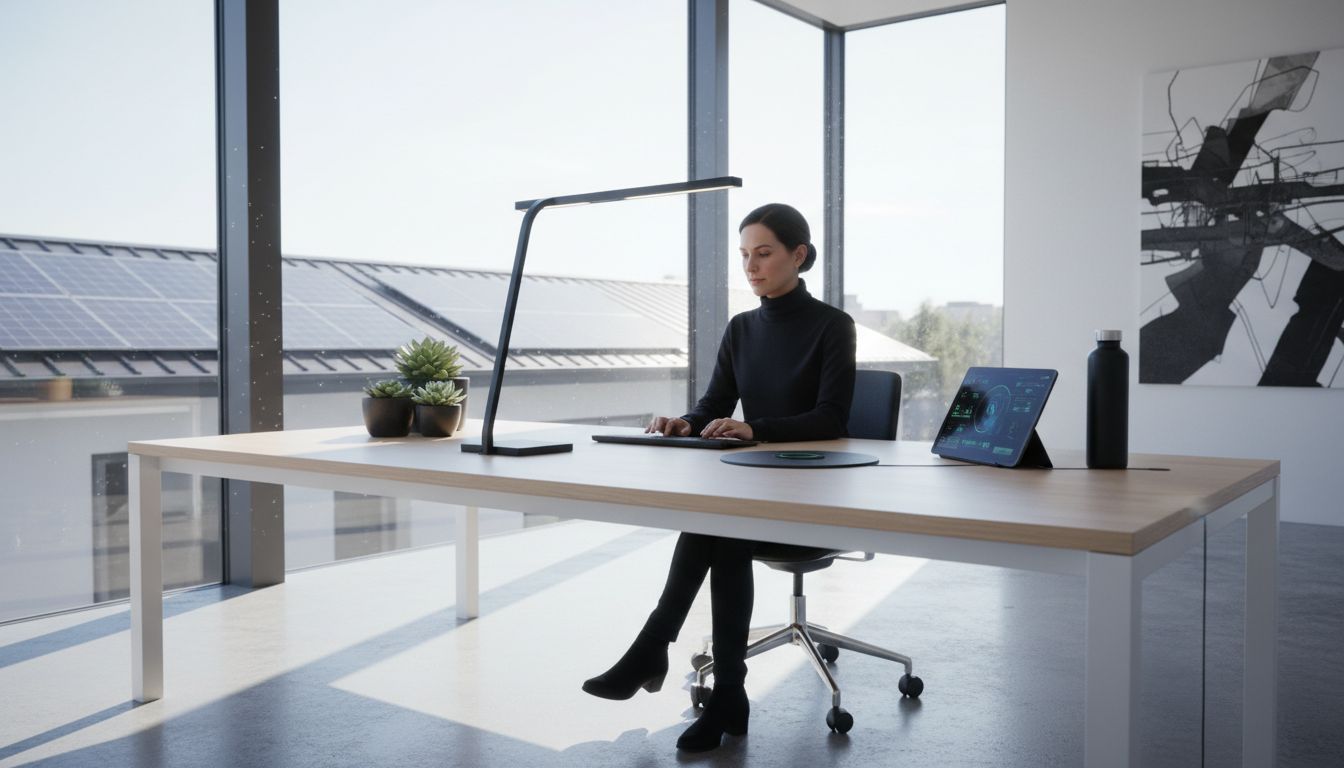 solar gadgets workspace