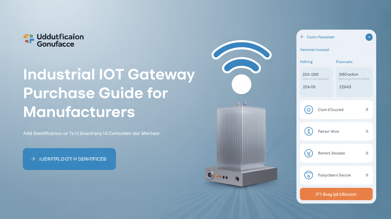 Industrial IoT gateway purchase guide for manufacturers